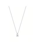 14K White gold necklace with 0.4 carat White Diamonds