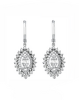 14K White gold earrings with 0.81 carat White Diamonds