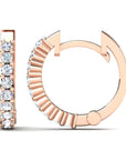 14K Rose gold earrings 0.54 carat White Diamonds