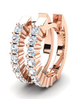 14K Rose gold earrings 0.54 carat White Diamonds