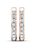 14K Rose gold earrings 0.54 carat White Diamonds