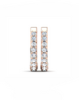 14K Rose gold earrings 0.54 carat White Diamonds