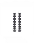 14K White gold earrings 0.54 carat Black Diamonds