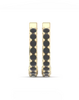 14K gold earrings 0.54 carat Black Diamonds