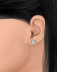 14K White gold earrings 0.36 carat White Diamonds