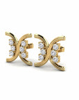 14K Gold earrings 0.36 carat White Diamonds