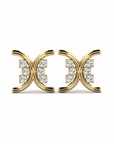 14K Gold earrings 0.36 carat White Diamonds