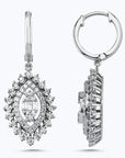 14K White gold earrings with 0.81 carat White Diamonds