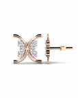 14K Rose gold earrings 0.36 carat White Diamonds