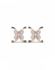 14K Rose gold earrings 0.36 carat White Diamonds