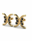 14K gold earrings 0.36 carat Black Diamonds