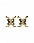 14K gold earrings 0.36 carat Black Diamonds