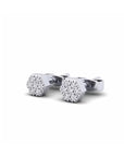 14K White Gold Earrings 0.11 Carat Stone