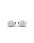 14K White Gold Earrings 0.11 Carat Stone