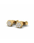 14K Yellow Gold Earrings 0.11 Carat Stone