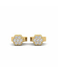 14K Yellow Gold Earrings 0.11 Carat Stone