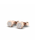 14K Rose Gold Earrings 0.11 Carat Stone