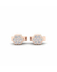 14K Rose Gold Earrings 0.11 Carat Stone