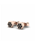 14K Rose Gold Earrings 0.11 Carat Stone