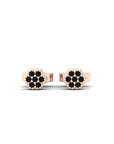 14K Rose Gold Earrings 0.11 Carat Stone