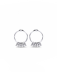 14K White Gold Earrings 0.15 Carat Stone