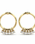 14K Yellow Gold Earrings 0.15 Carat Stone