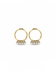 14K Yellow Gold Earrings 0.15 Carat Stone