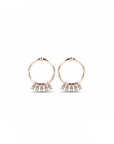 14K Rose Gold Earrings 0.15 Carat Stone