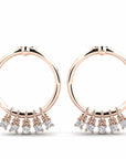 14K Rose Gold Earrings 0.15 Carat Stone