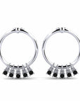 14K White Gold Earrings 0.15 Carat Stone