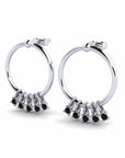 14K White Gold Earrings 0.15 Carat Stone