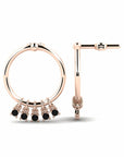 14K Rose Gold Earrings 0.15 Carat Stone