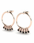 14K Rose Gold Earrings 0.15 Carat Stone