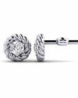 14K White gold earrings 0.20 carat White Diamonds