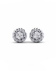 14K White gold earrings 0.20 carat White Diamonds