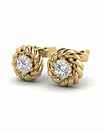 14K Gold earrings 0.20 carat White Diamonds