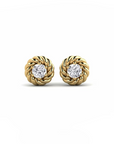 14K Gold earrings 0.20 carat White Diamonds