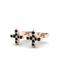 14K Rose Gold Earrings 0.10 Carat Stone