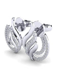 14K White gold earrings 0.33 carat White Diamonds