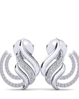 14K White gold earrings 0.33 carat White Diamonds