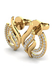 14K Gold earrings 0.33 carat White Diamonds