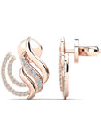 14K Rose gold earrings 0.33 carat White Diamonds