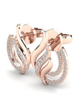 14K Rose gold earrings 0.33 carat White Diamonds