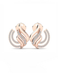 14K Rose gold earrings 0.33 carat White Diamonds