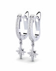 14K White gold earrings 0.23 carat White Diamonds