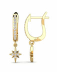 14K Gold earrings 0.23 carat White Diamonds