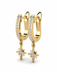 14K Gold earrings 0.23 carat White Diamonds