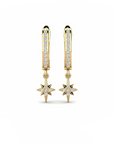 14K Gold earrings 0.23 carat White Diamonds