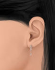 14K Rose gold earrings 0.23 carat White Diamonds