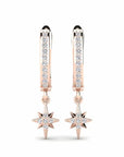 14K Rose gold earrings 0.23 carat White Diamonds